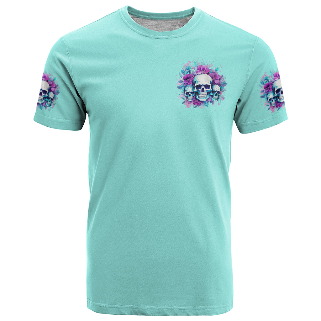 Flower Skull Angel T Shirt Stuck Between IDK IDC and IDGAF