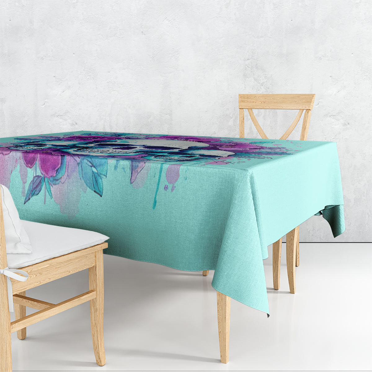 Flower Skull Angel Tablecloth Stuck Between IDK IDC and IDGAF