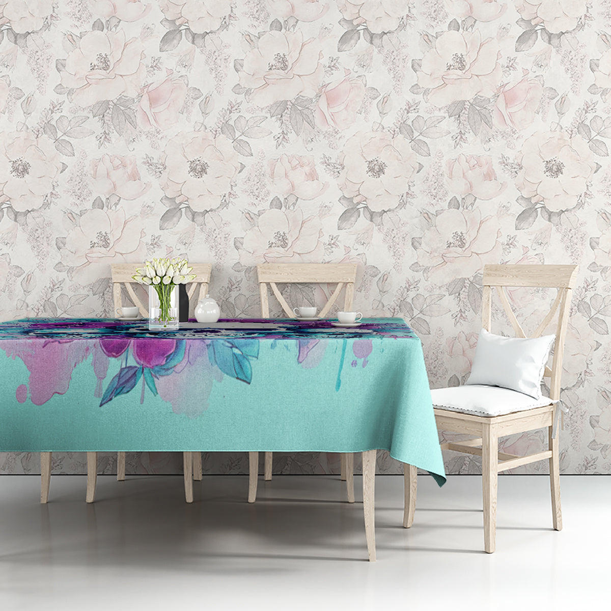 Flower Skull Angel Tablecloth Stuck Between IDK IDC and IDGAF