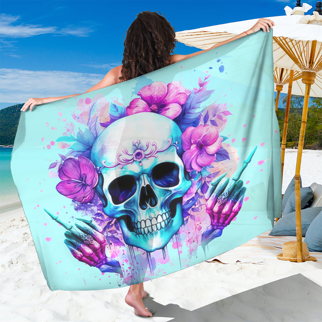 Flower Skull Angel Sarong I'm A Bitch With A Flow Bullshit Tolerance