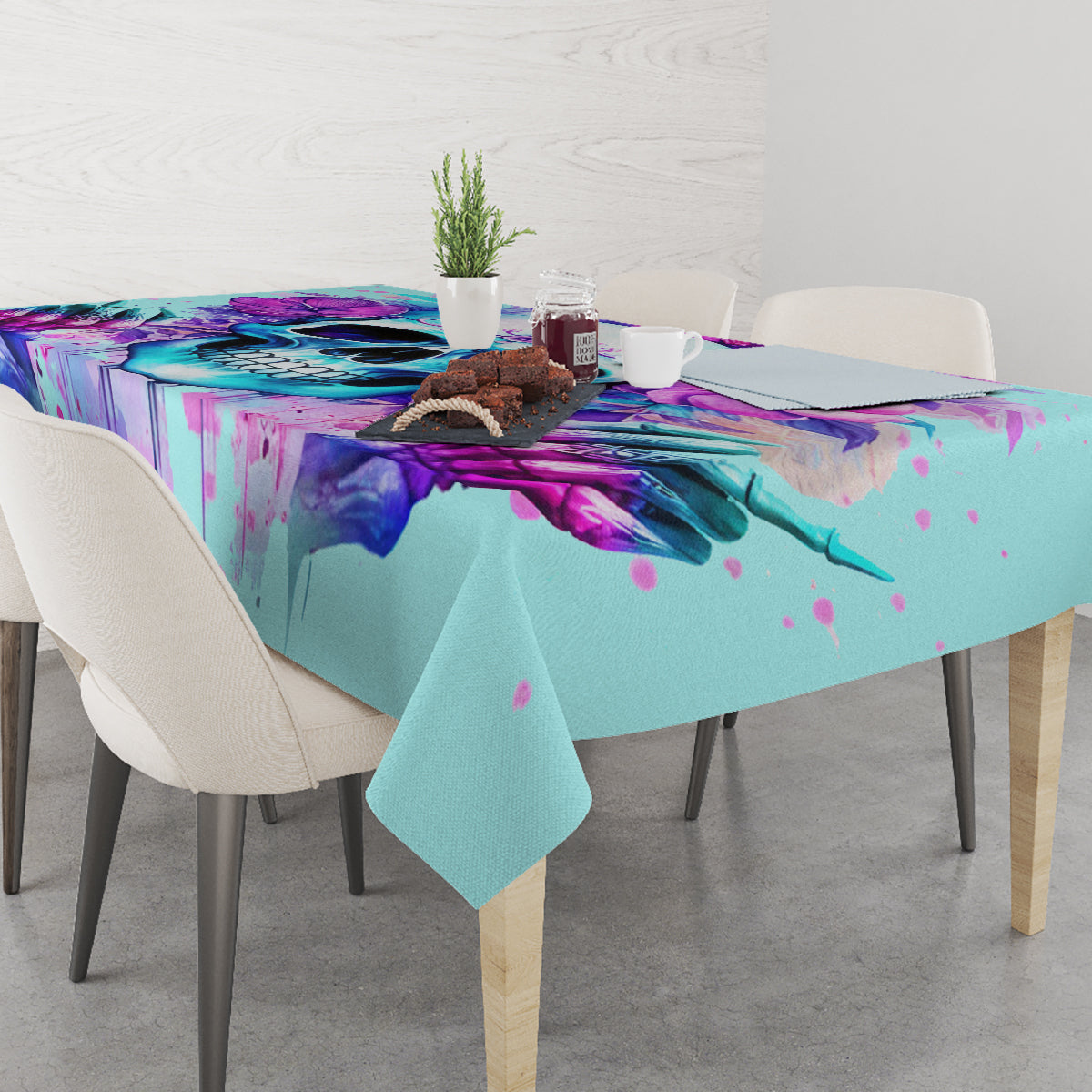 Flower Skull Angel Tablecloth I'm A Bitch With A Flow Bullshit Tolerance