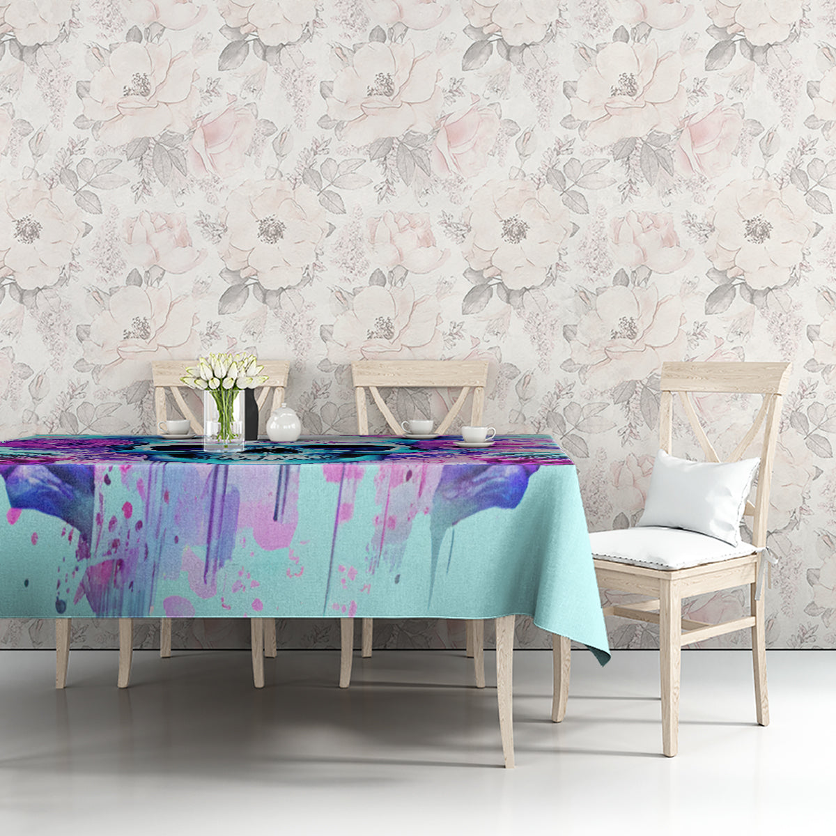 Flower Skull Angel Tablecloth I'm A Bitch With A Flow Bullshit Tolerance