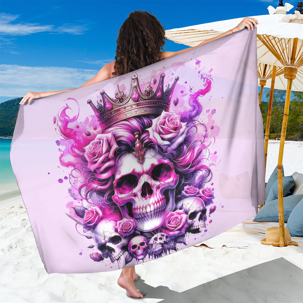 Rose Skull Sarong Bitch I'm The Fucking Queen