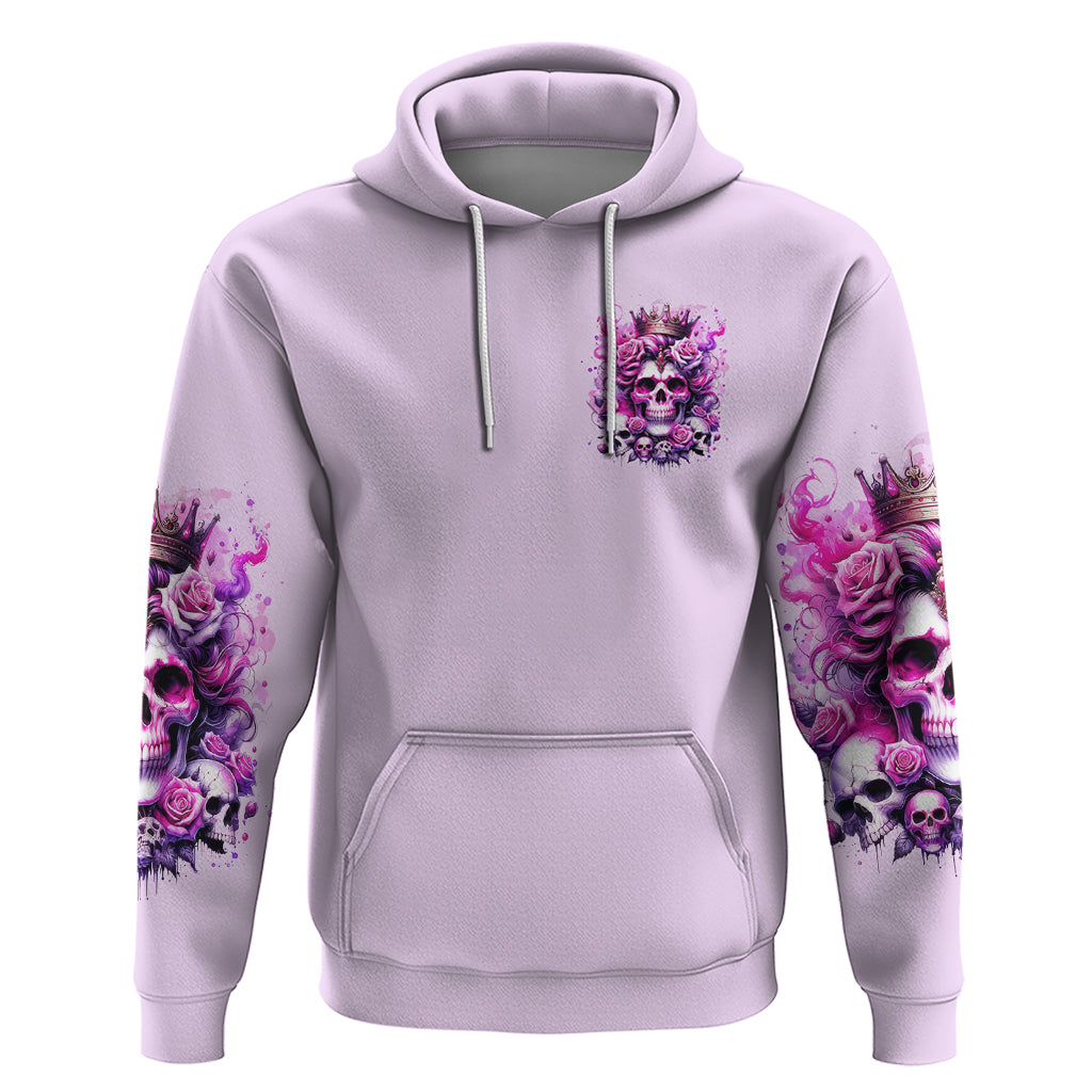 Rose Skull Zip Hoodie Bitch I'm The Fucking Queen