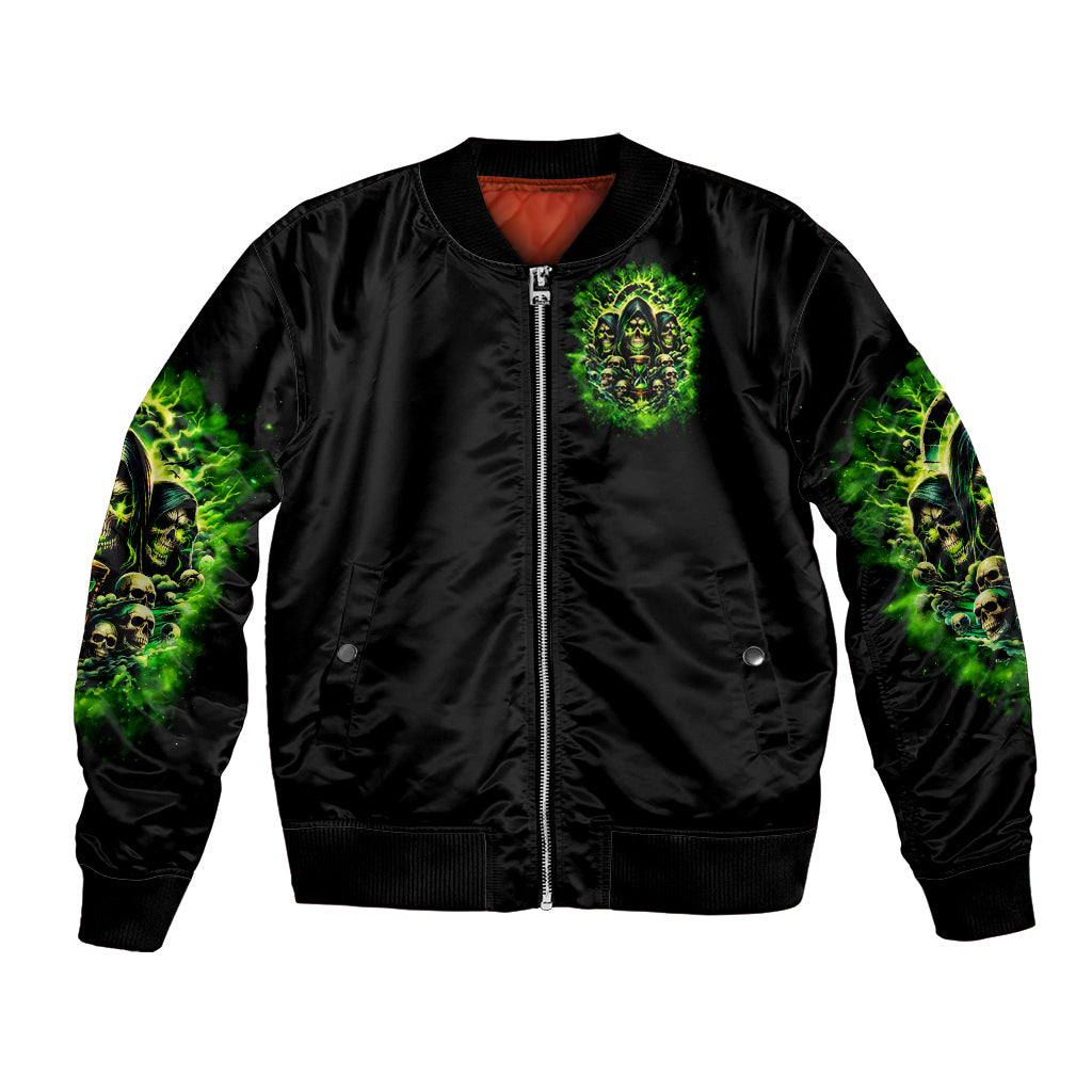 Flame Skull Bomber Jacket I Have 3 Sides Quite Sweet Funny Crazy