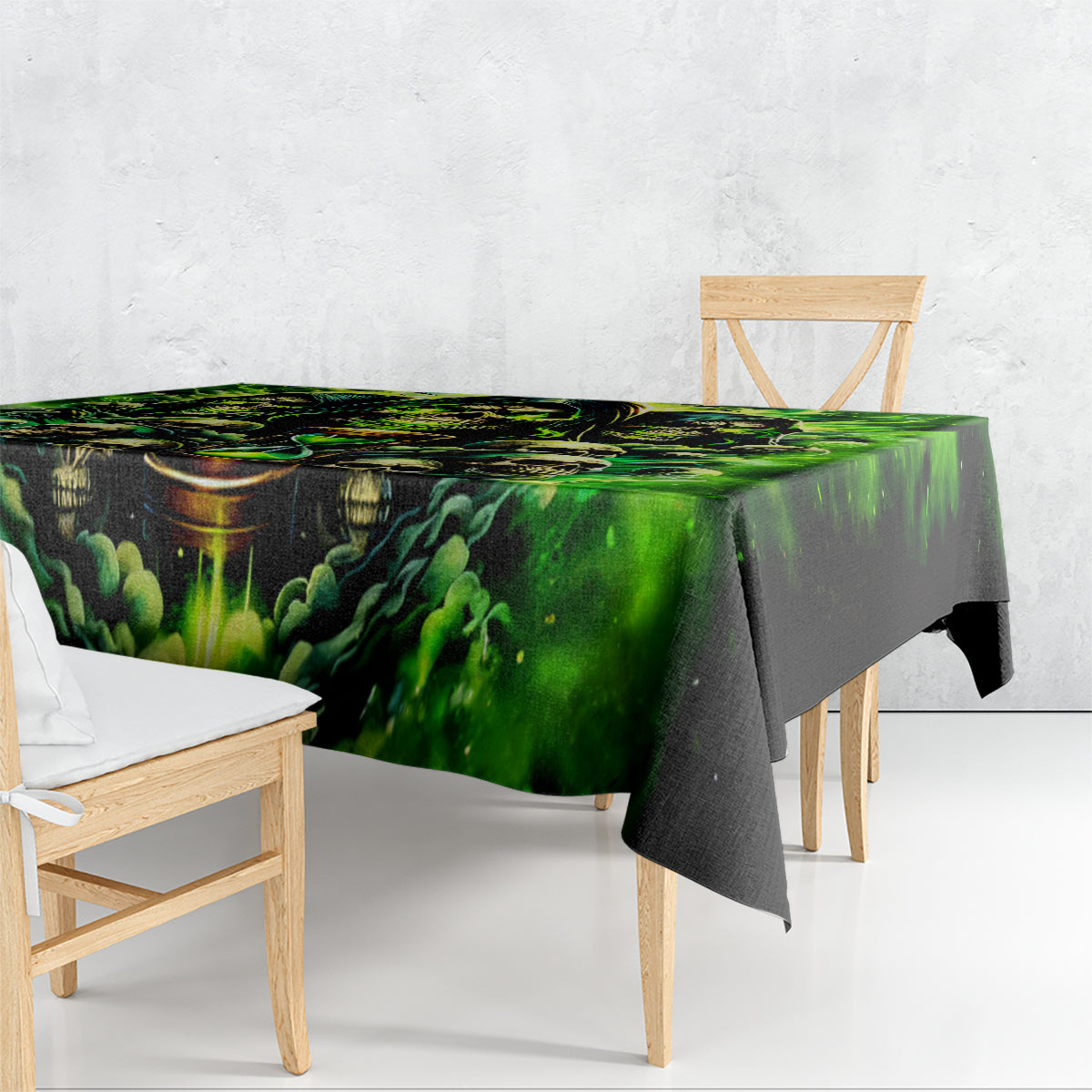 Flame Skull Tablecloth I Have 3 Sides Quite Sweet Funny Crazy
