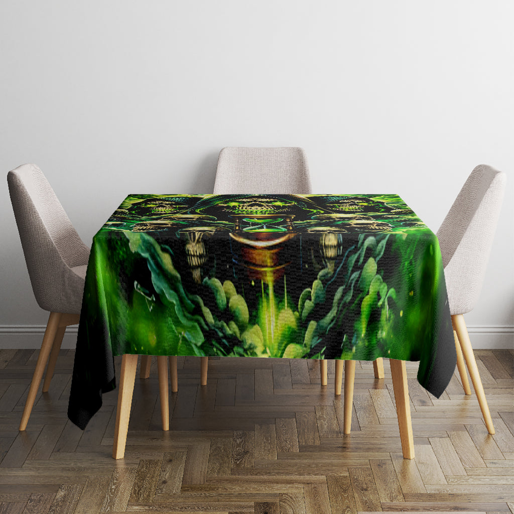 Flame Skull Tablecloth I Have 3 Sides Quite Sweet Funny Crazy