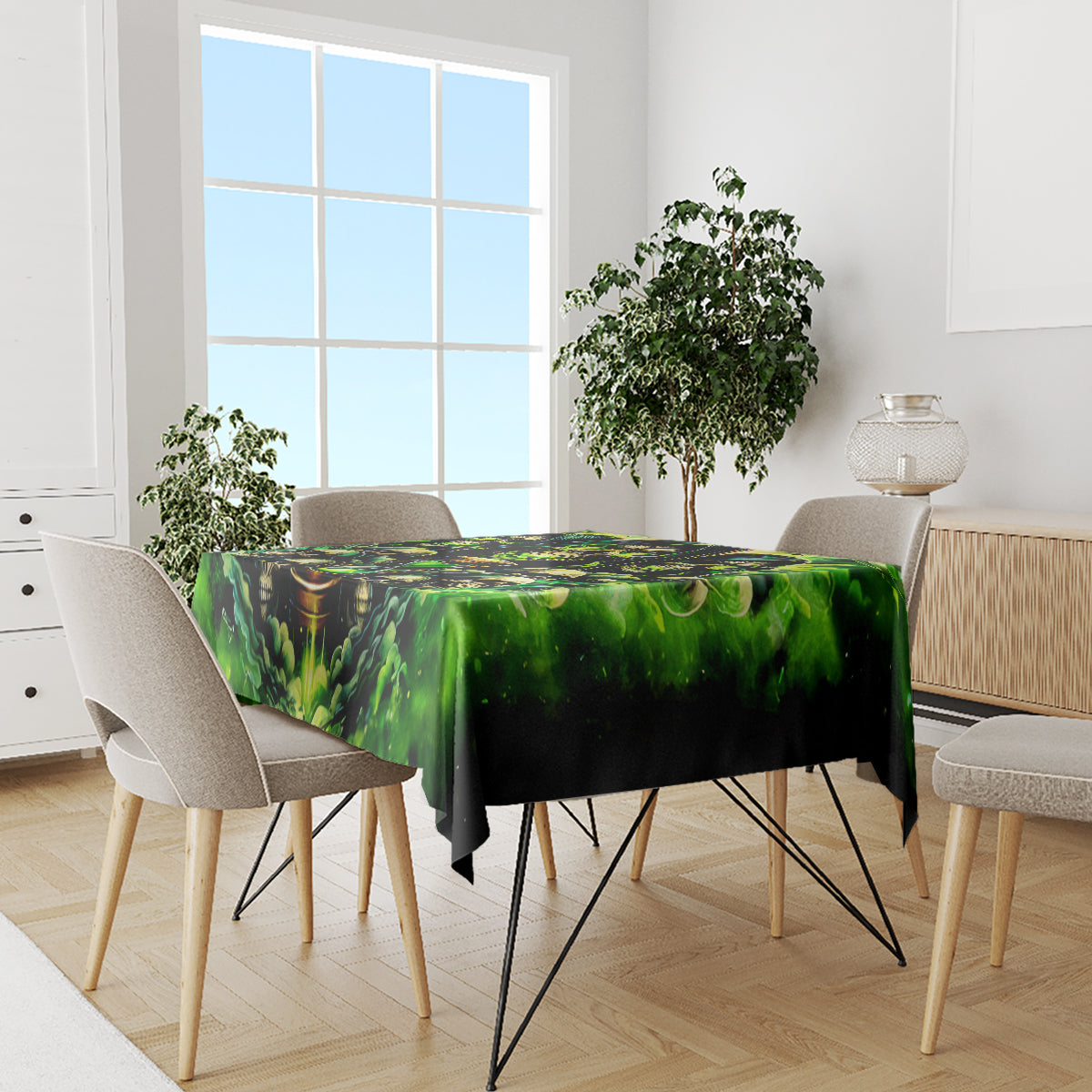 Flame Skull Tablecloth I Have 3 Sides Quite Sweet Funny Crazy