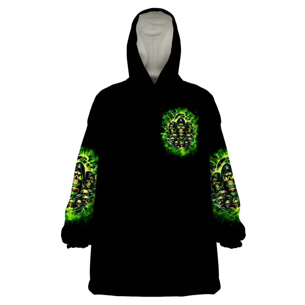 Flame Skull Wearable Blanket Hoodie I Have 3 Sides Quite Sweet Funny Crazy