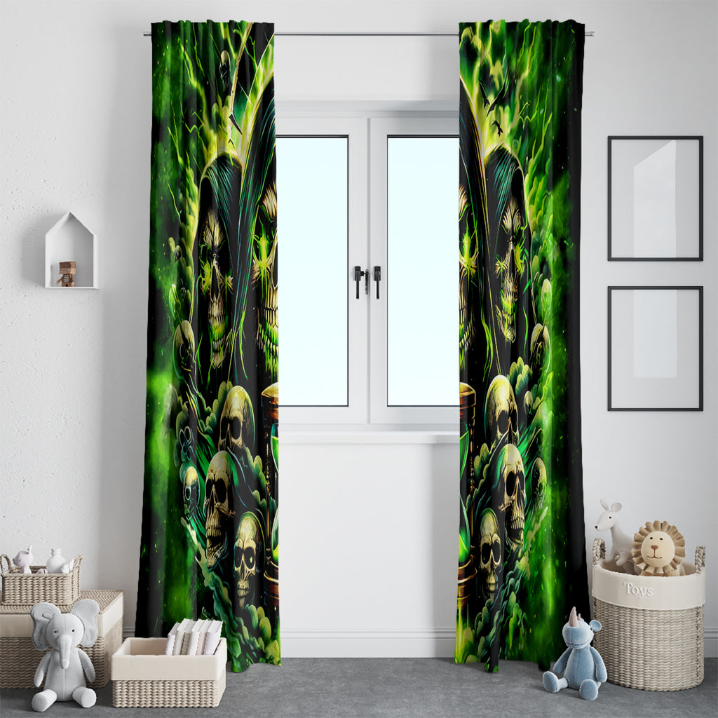 Flame Skull Window Curtain I Have 3 Sides Quite Sweet Funny Crazy