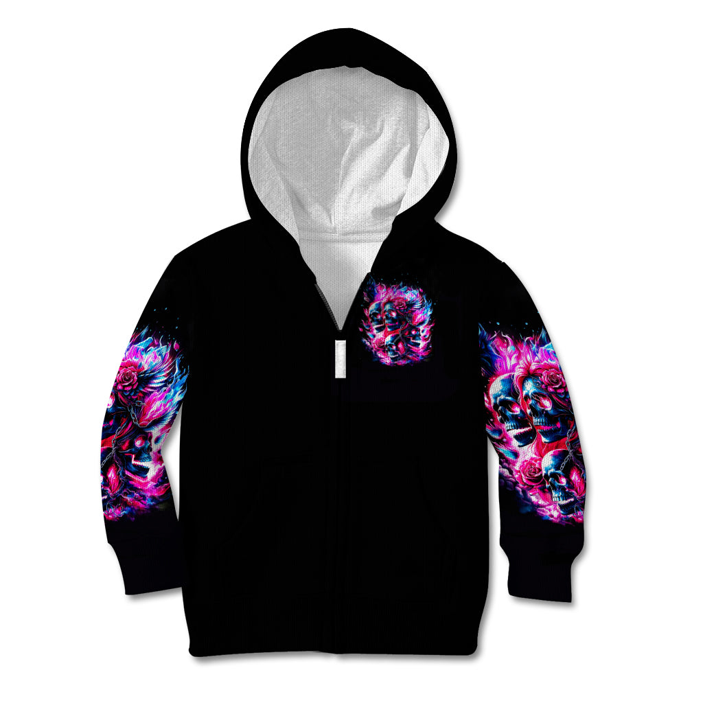 Flame Skull Kid Hoodie The Good Girl In Me Got Tired Of The Bullshit