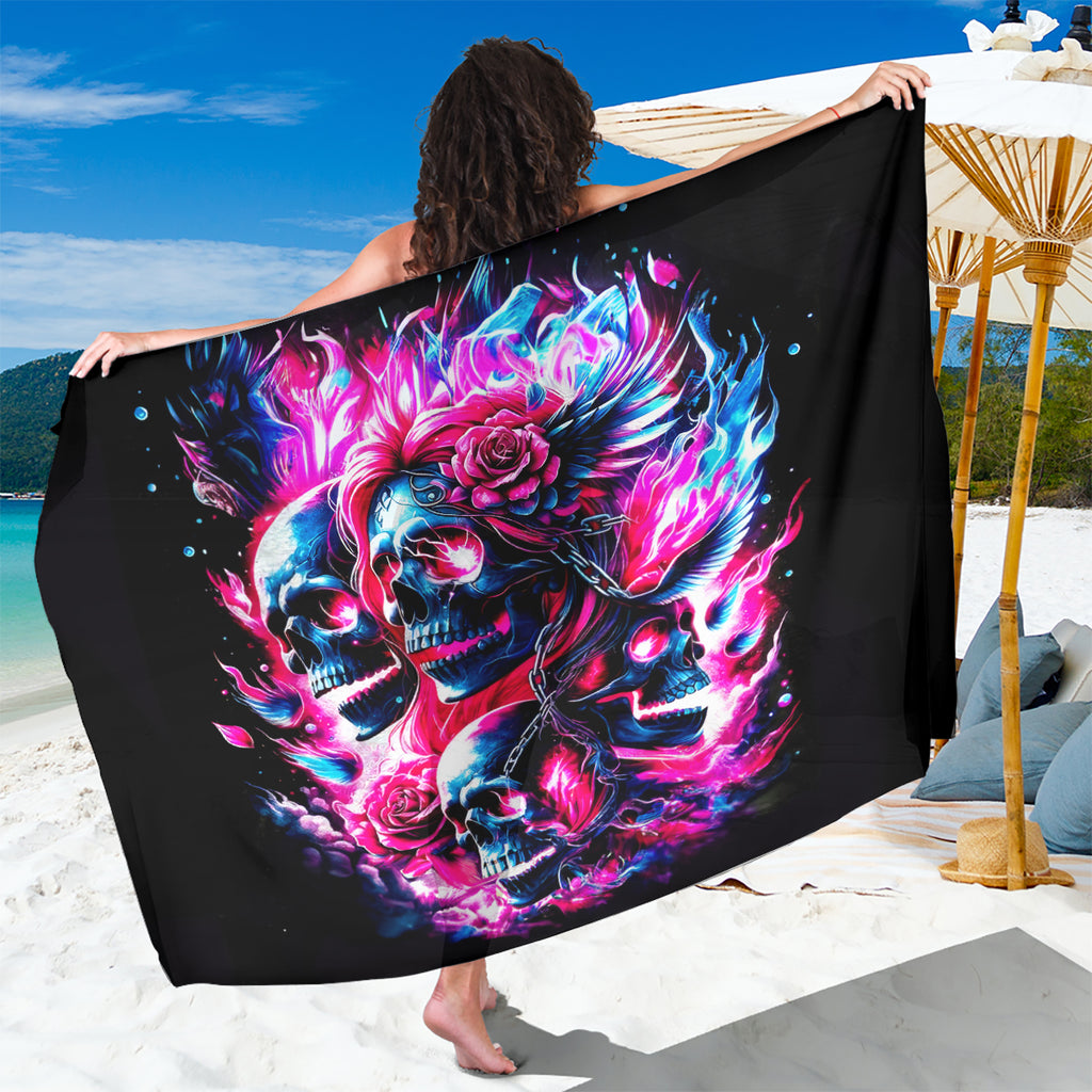 Flame Skull Sarong The Good Girl In Me Got Tired Of The Bullshit