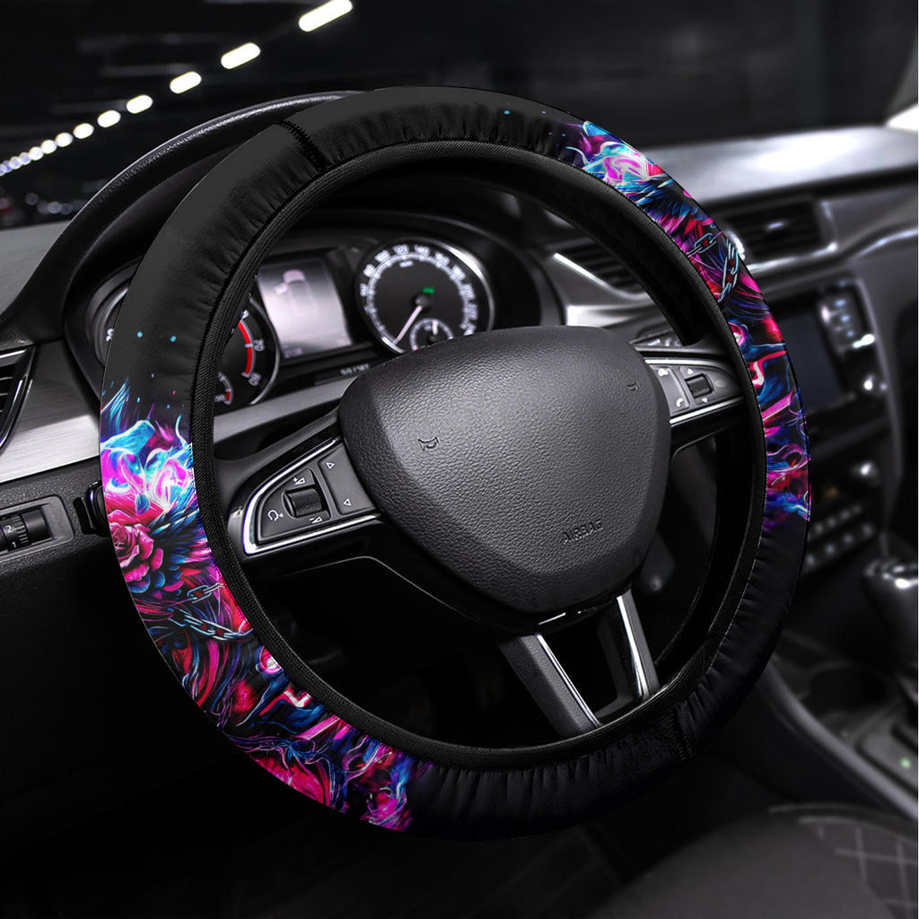 Flame Skull Steering Wheel Cover The Good Girl In Me Got Tired Of The Bullshit