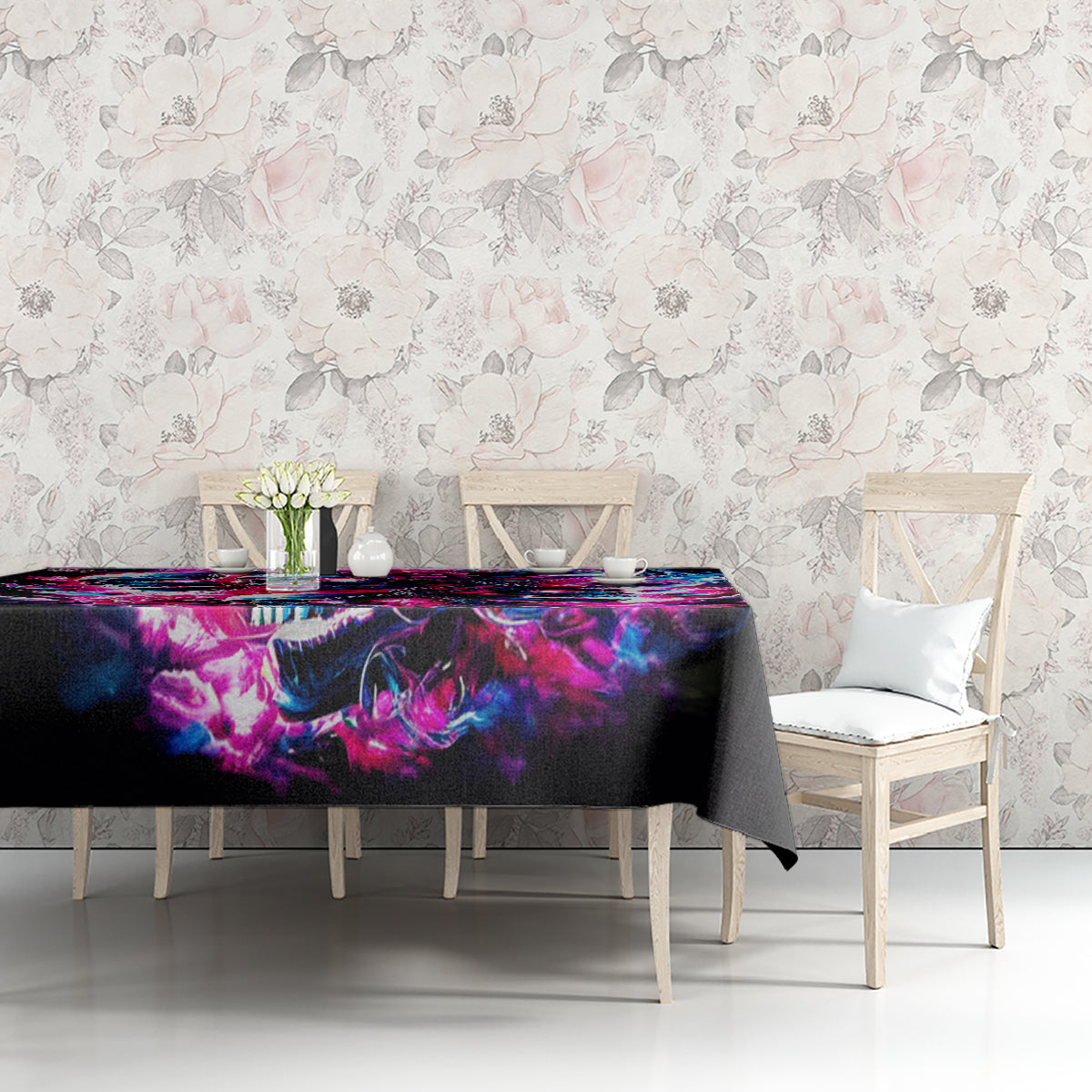 Flame Skull Tablecloth The Good Girl In Me Got Tired Of The Bullshit