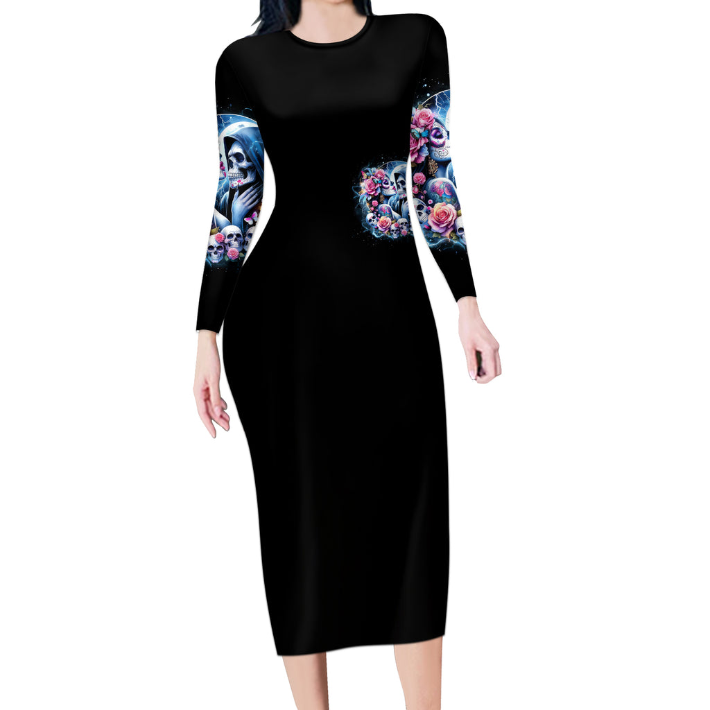 Couple Skull Long Sleeve Bodycon Dress From Our Firse Kiss