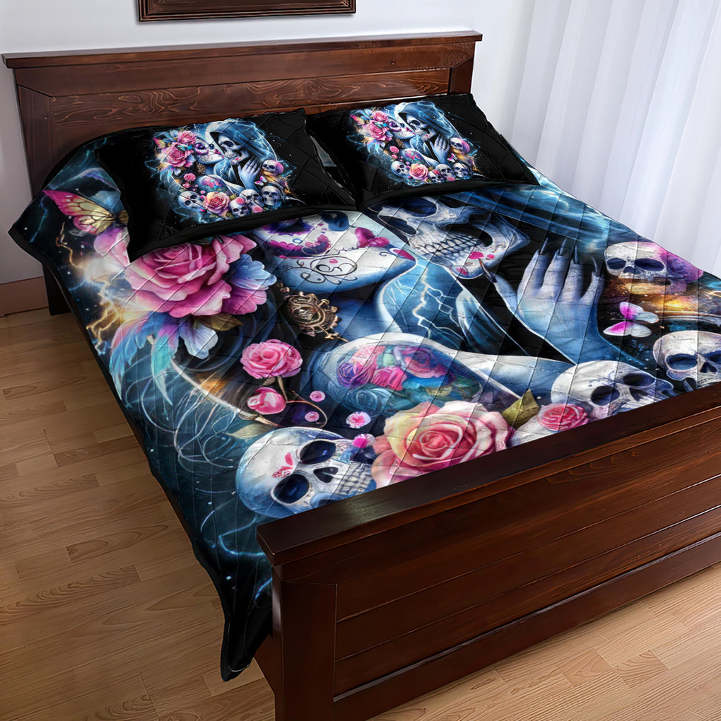 Couple Skull Quilt Bed Set From Our Firse Kiss