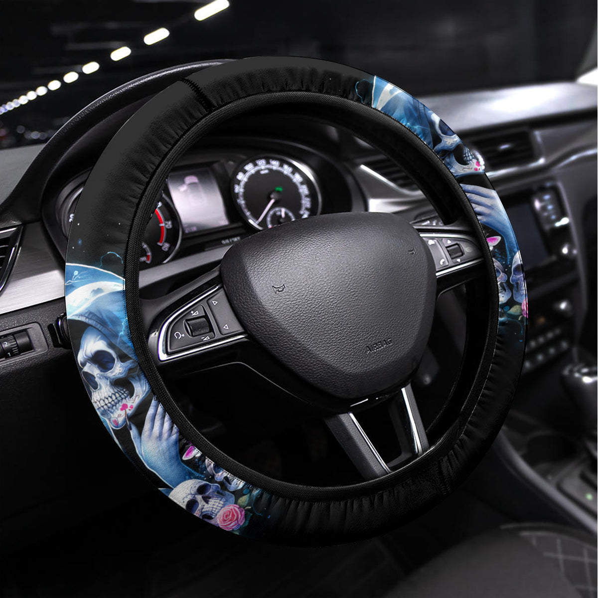 Couple Skull Steering Wheel Cover From Our Firse Kiss