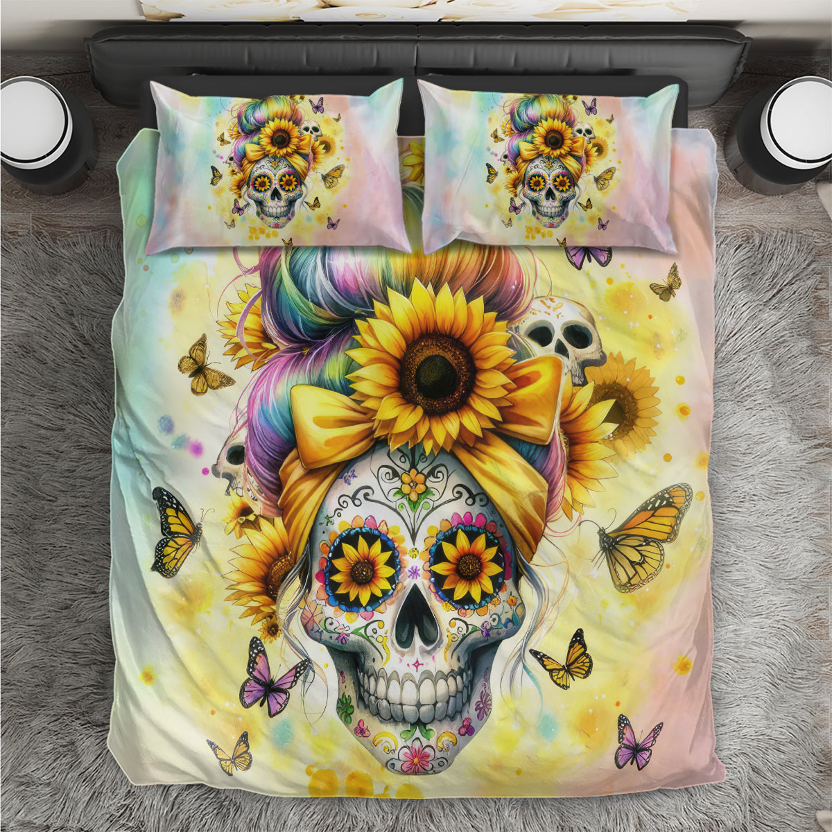 Sunflower Skull Bedding Set She Is Sunshine Mixed With A Little Hurricane