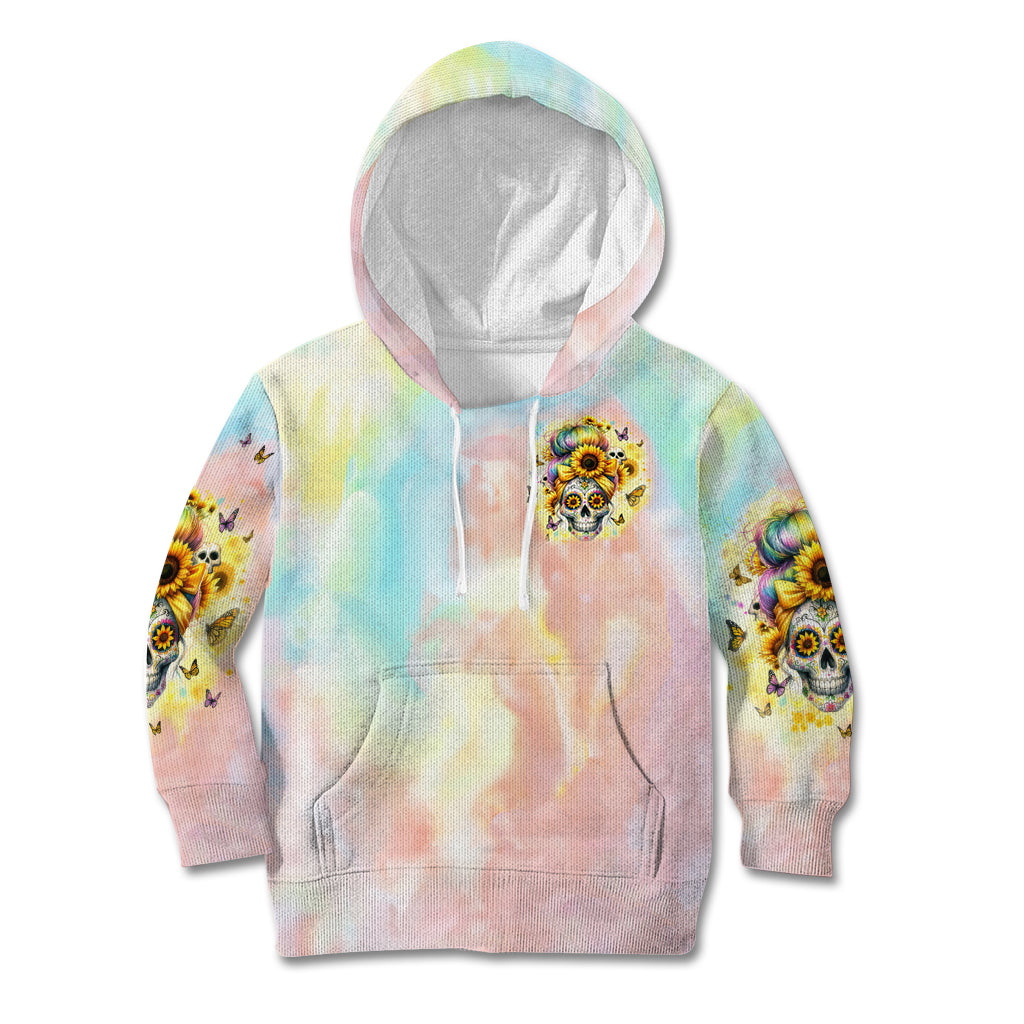 Sunflower Skull Kid Hoodie She Is Sunshine Mixed With A Little Hurricane