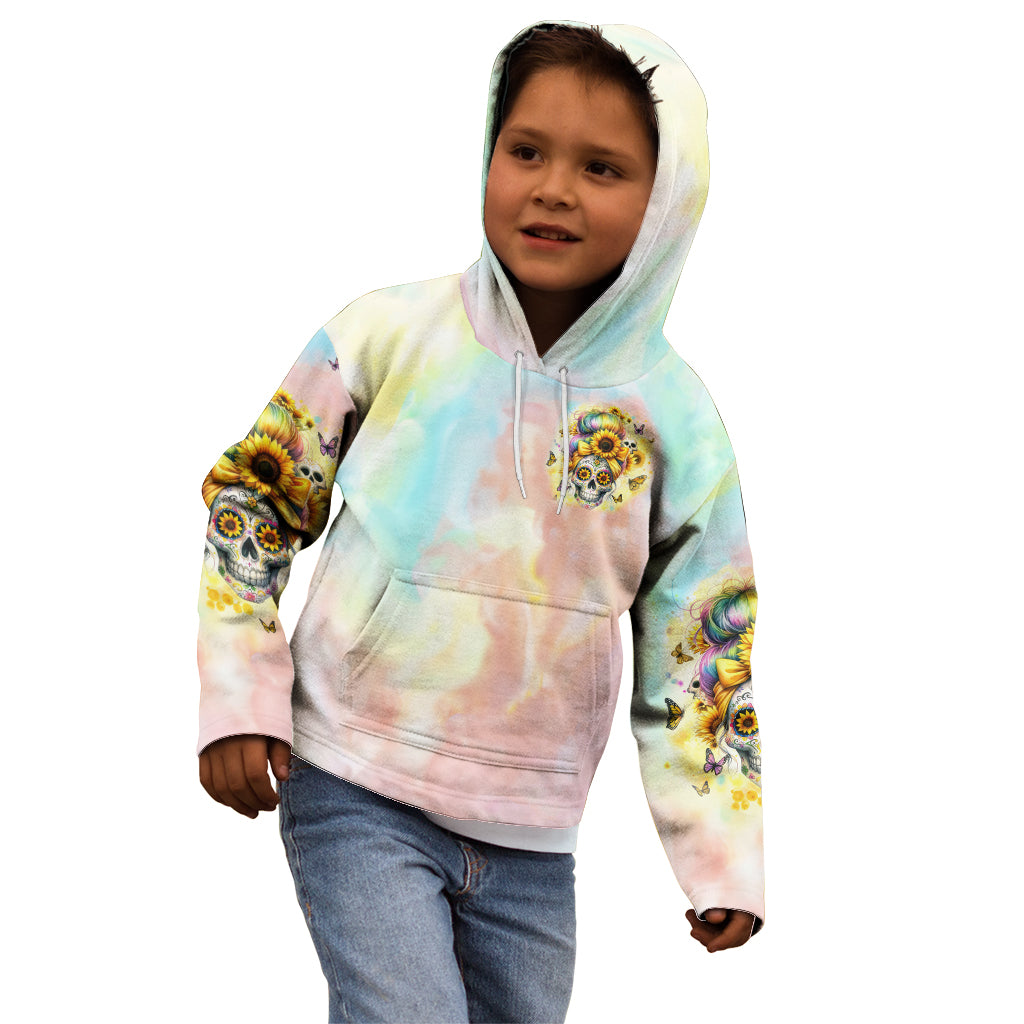 Sunflower Skull Kid Hoodie She Is Sunshine Mixed With A Little Hurricane