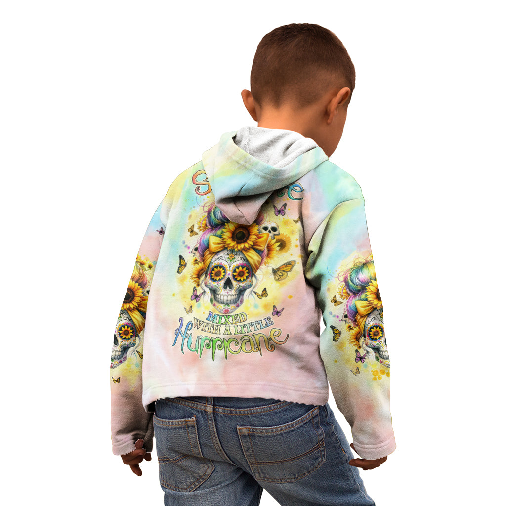 Sunflower Skull Kid Hoodie She Is Sunshine Mixed With A Little Hurricane