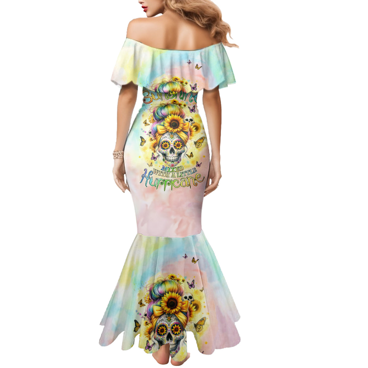 Sunflower Skull Mermaid Dress She Is Sunshine Mixed With A Little Hurricane
