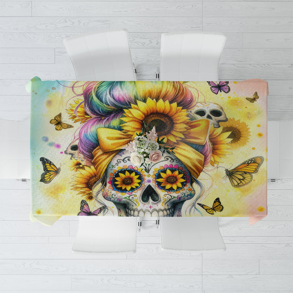 Sunflower Skull Tablecloth She Is Sunshine Mixed With A Little Hurricane