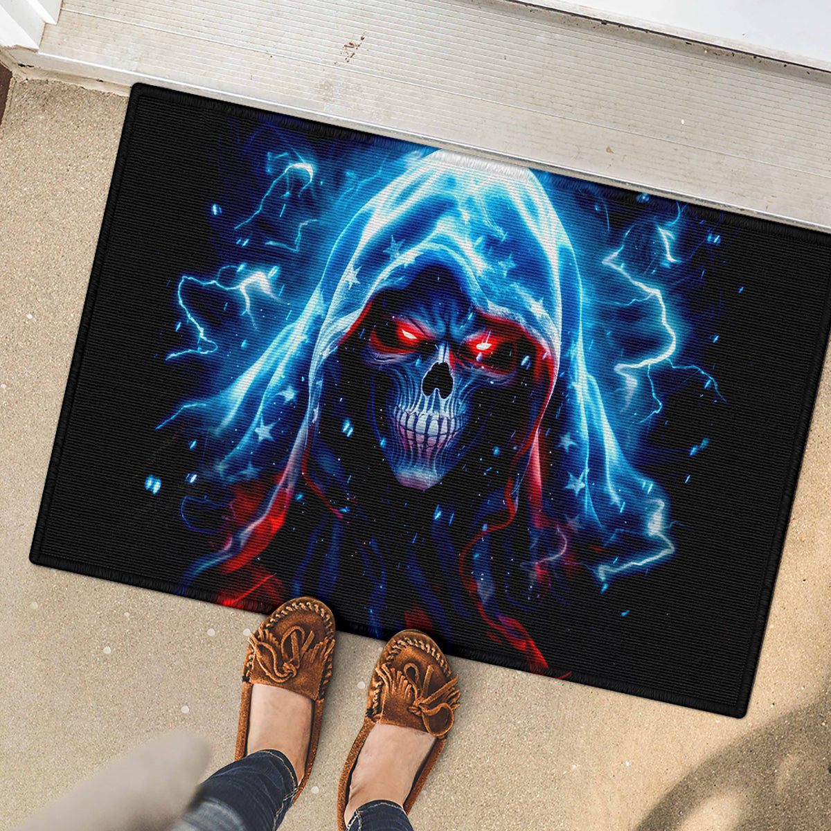 Thunder Skull Rubber Doormat I'm Not Anti Social I'm Just Not User Friendly