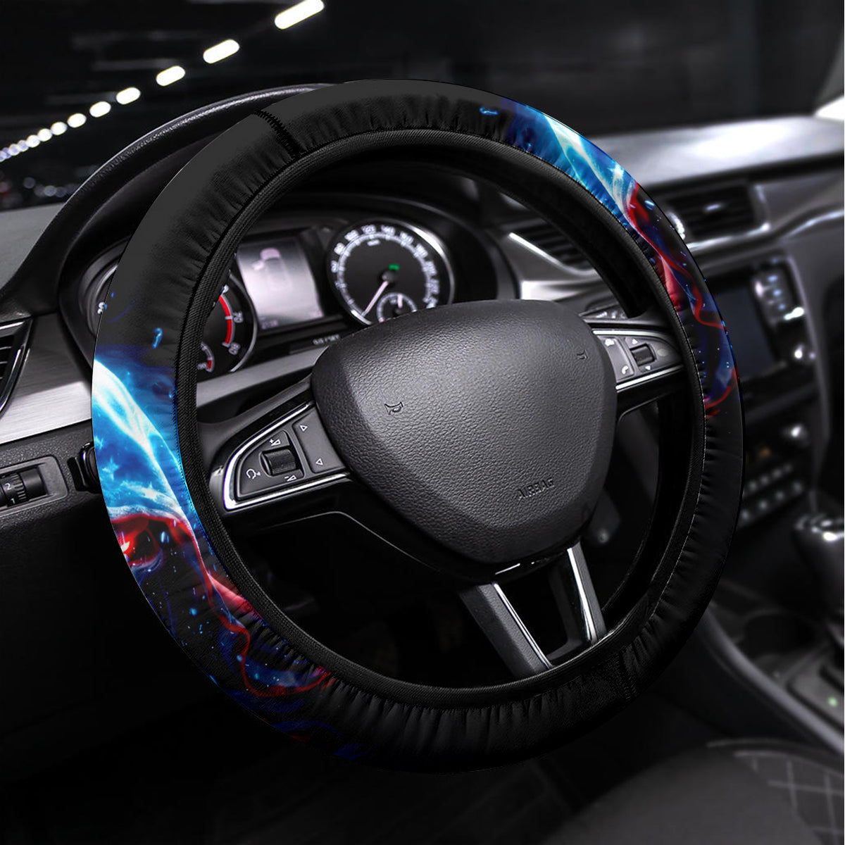 Thunder Skull Steering Wheel Cover I'm Not Anti Social I'm Just Not User Friendly