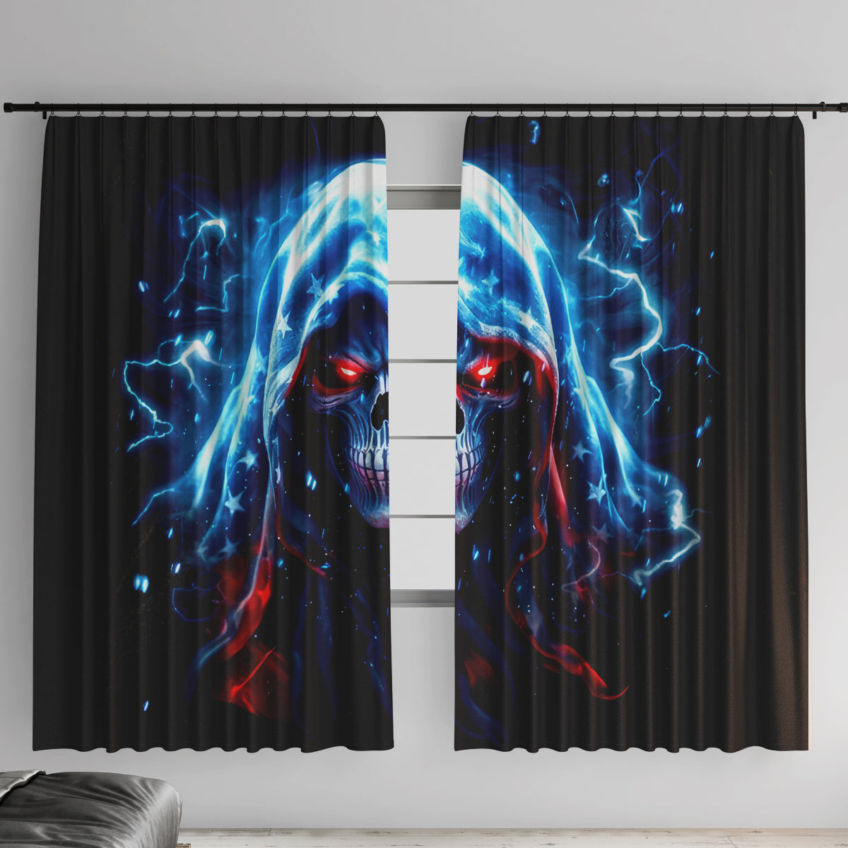 Thunder Skull Window Curtain I'm Not Anti Social I'm Just Not User Friendly
