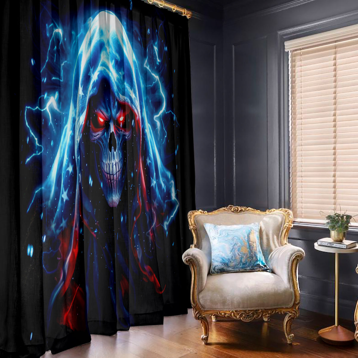 Thunder Skull Window Curtain I'm Not Anti Social I'm Just Not User Friendly