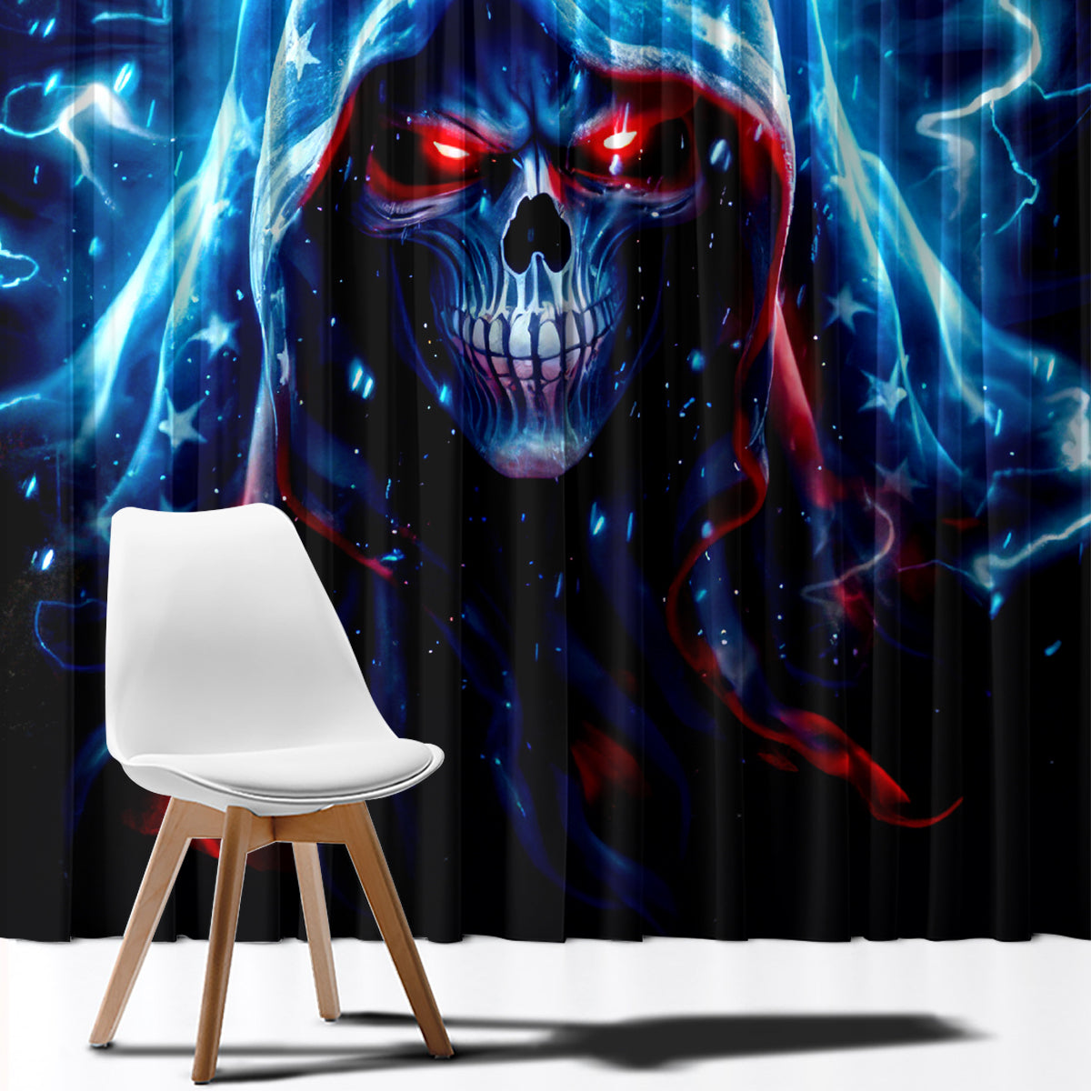Thunder Skull Window Curtain I'm Not Anti Social I'm Just Not User Friendly
