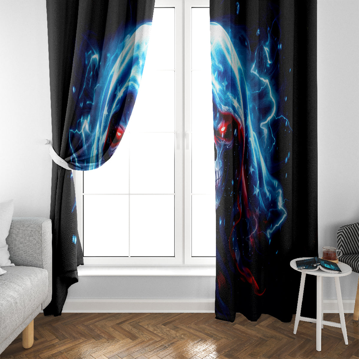 Thunder Skull Window Curtain I'm Not Anti Social I'm Just Not User Friendly