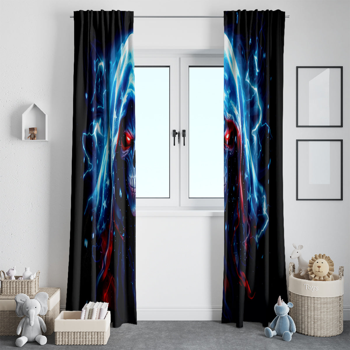 Thunder Skull Window Curtain I'm Not Anti Social I'm Just Not User Friendly