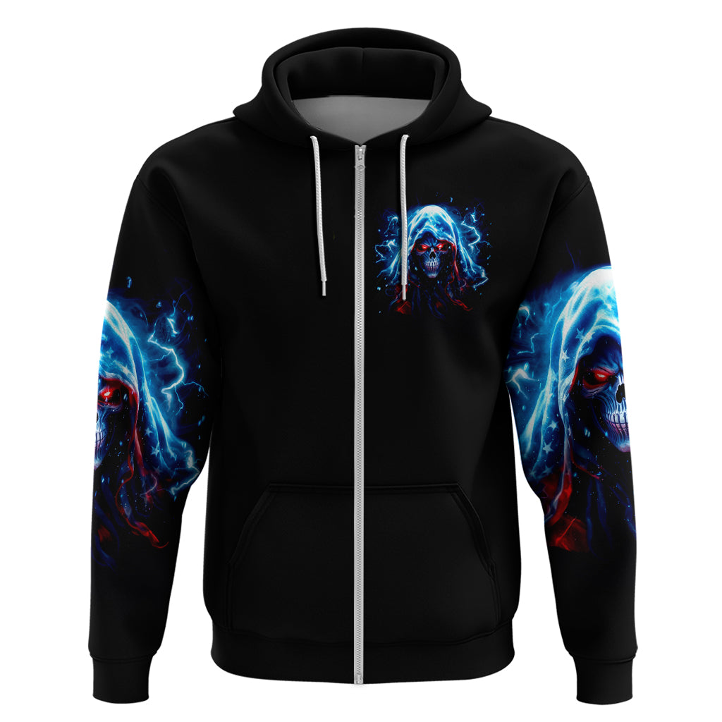 Thunder Skull Zip Hoodie I'm Not Anti Social I'm Just Not User Friendly