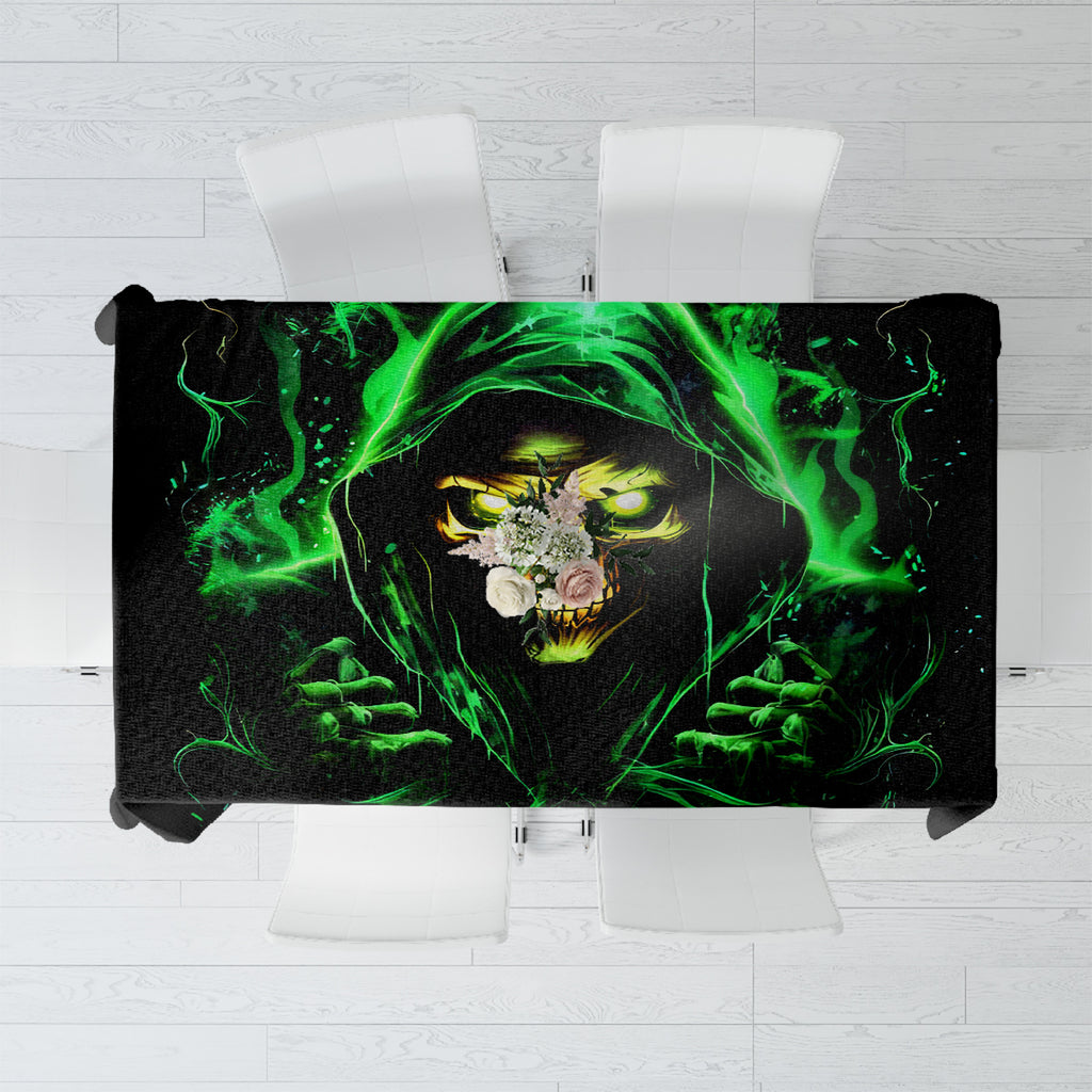 Flame Skull Tablecloth Of Course I'm Going To Hell I'm Just Here To Pick You Up