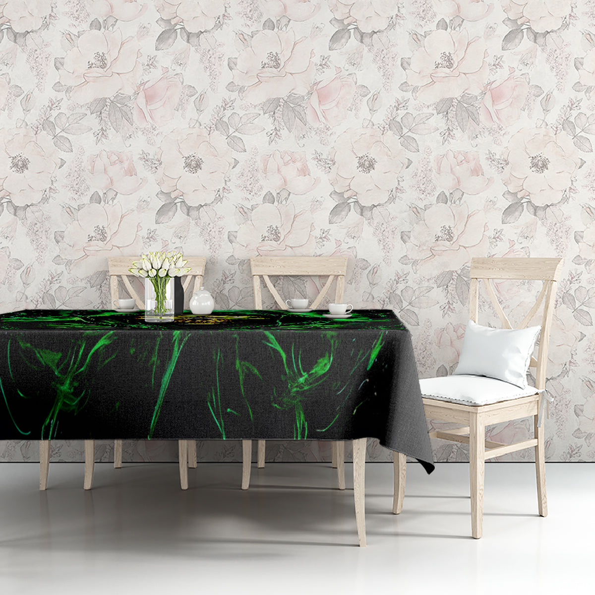 Flame Skull Tablecloth Of Course I'm Going To Hell I'm Just Here To Pick You Up