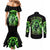 Flame Reaper Skull Couples Matching Mermaid Dress and Long Sleeve Button Shirt Stop Asking Why I'm An Asshole I Don't Ask Why You So Stupid