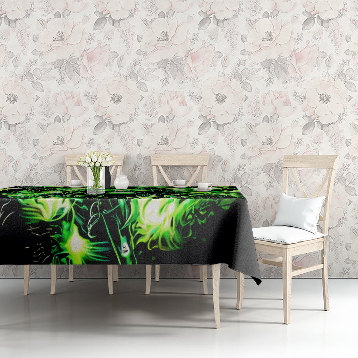 Flame Reaper Skull Tablecloth Stop Asking Why I'm An Asshole I Don't Ask Why You So Stupid