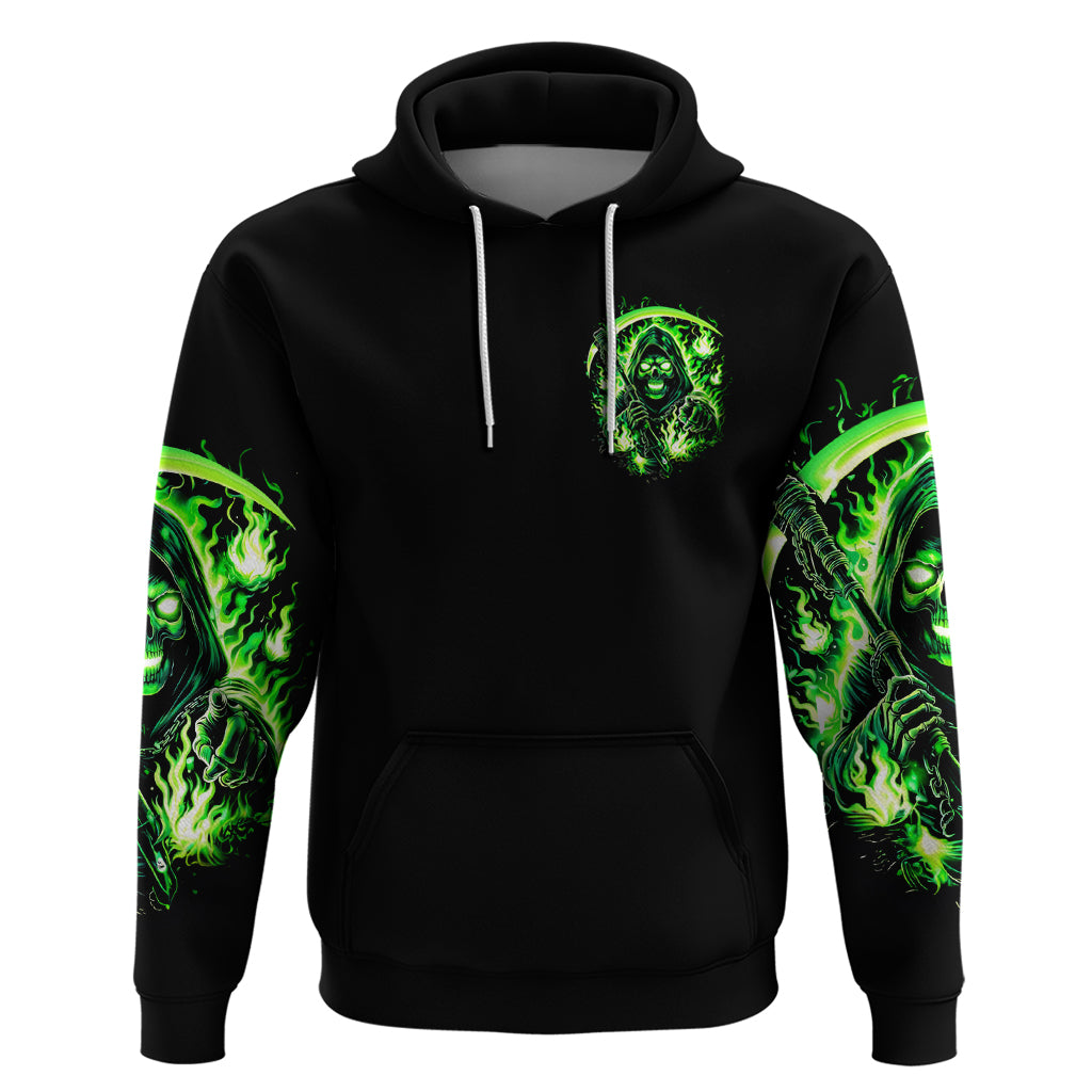 Flame Reaper Skull Zip Hoodie Stop Asking Why I'm An Asshole I Don't Ask Why You So Stupid