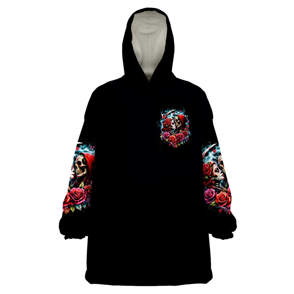 Couple Skull Wearable Blanket Hoodie From Our Firse Kiss
