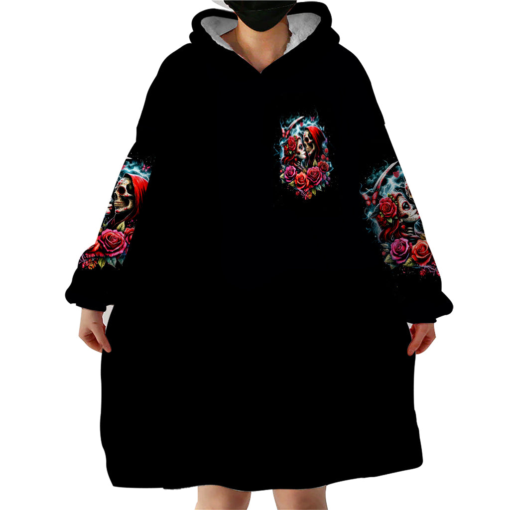 Couple Skull Wearable Blanket Hoodie From Our Firse Kiss