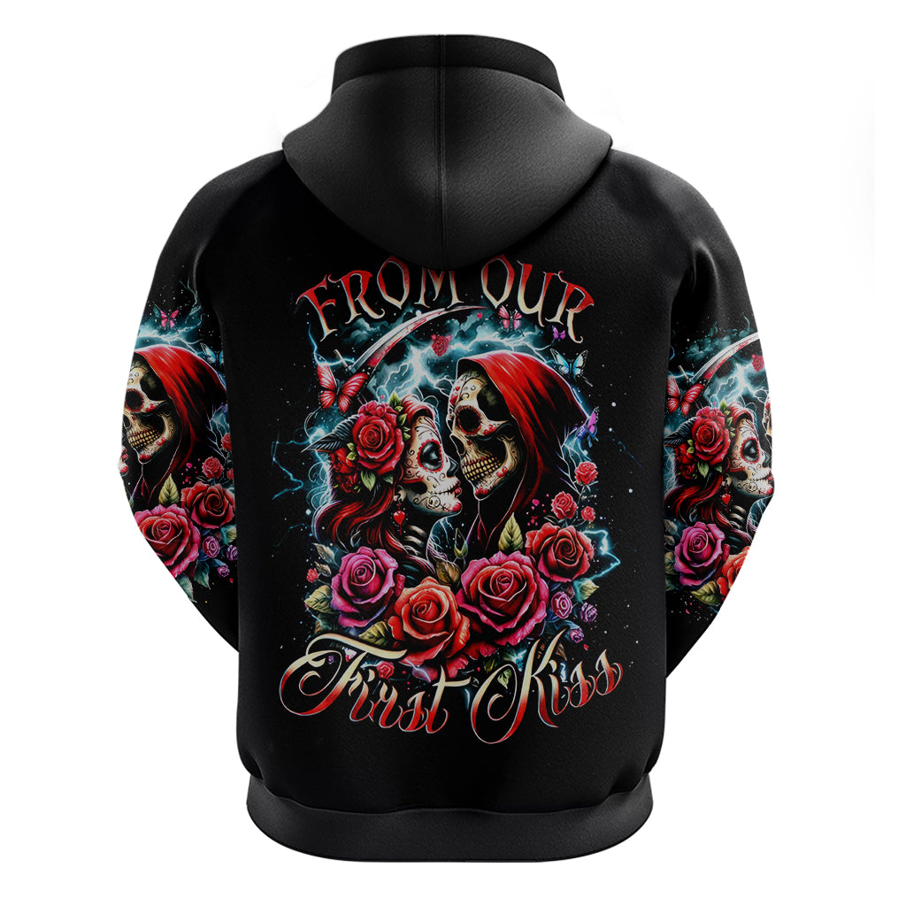 Couple Skull Zip Hoodie From Our Firse Kiss