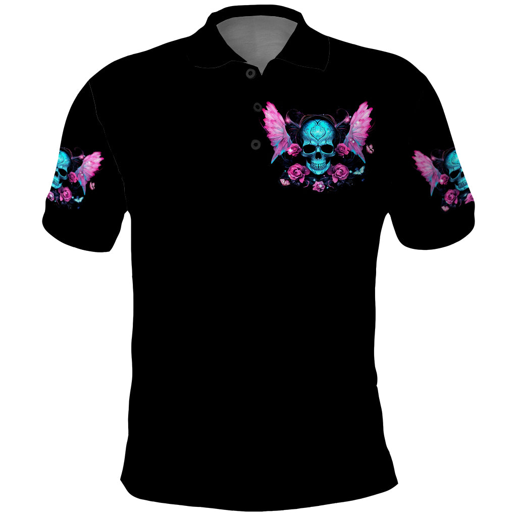 Fairy Skull Polo Shirt The Good Girl In Me Got Tired Of The Bullshit