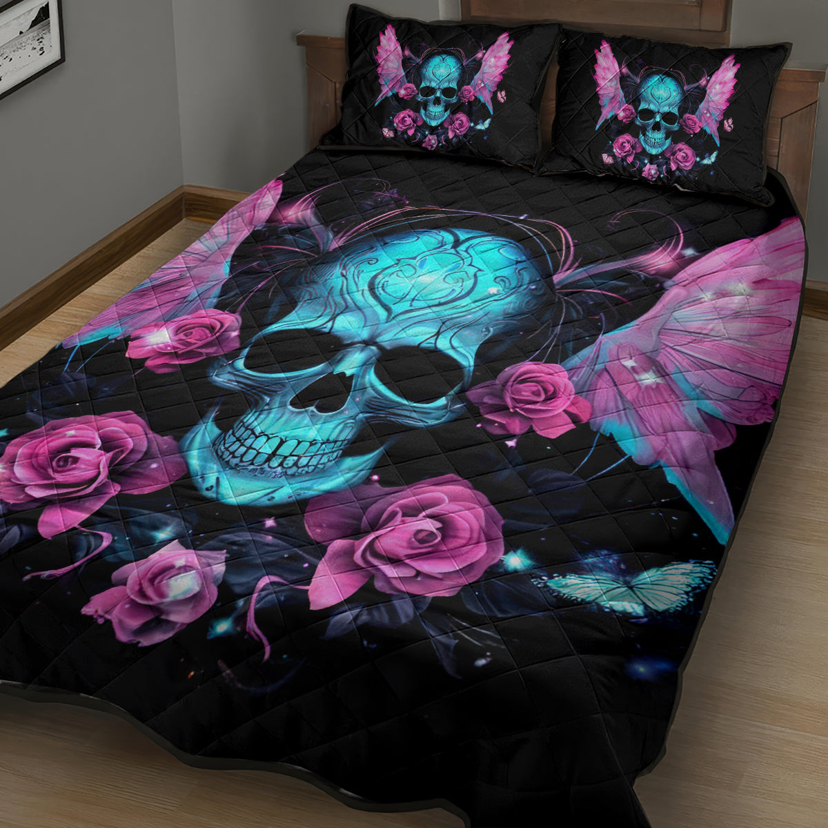 Fairy Skull Quilt Bed Set The Good Girl In Me Got Tired Of The Bullshit