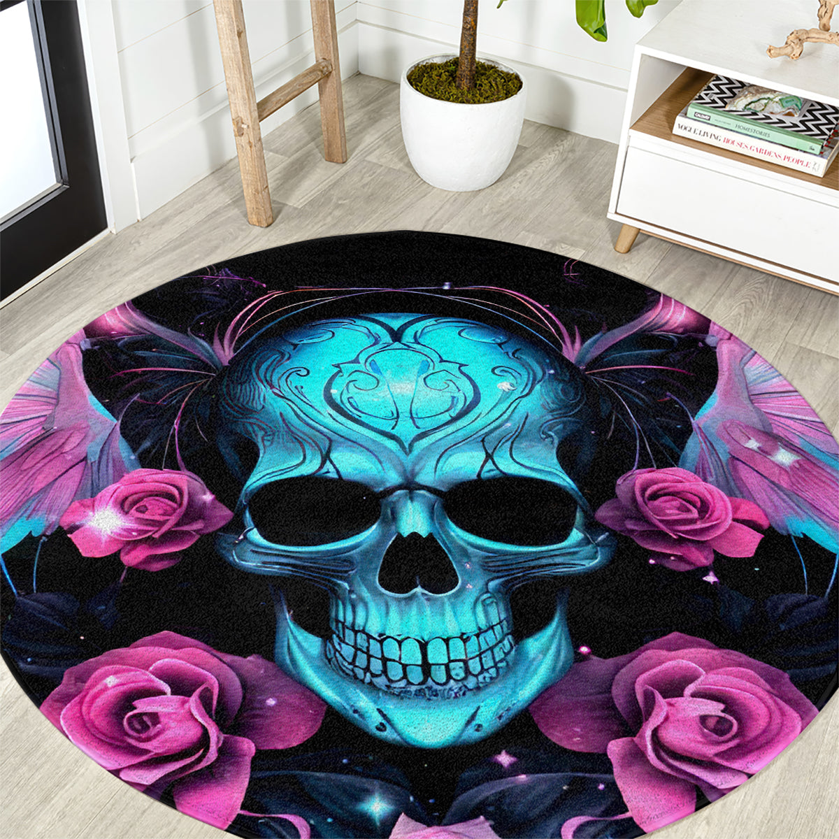Fairy Skull Round Carpet The Good Girl In Me Got Tired Of The Bullshit