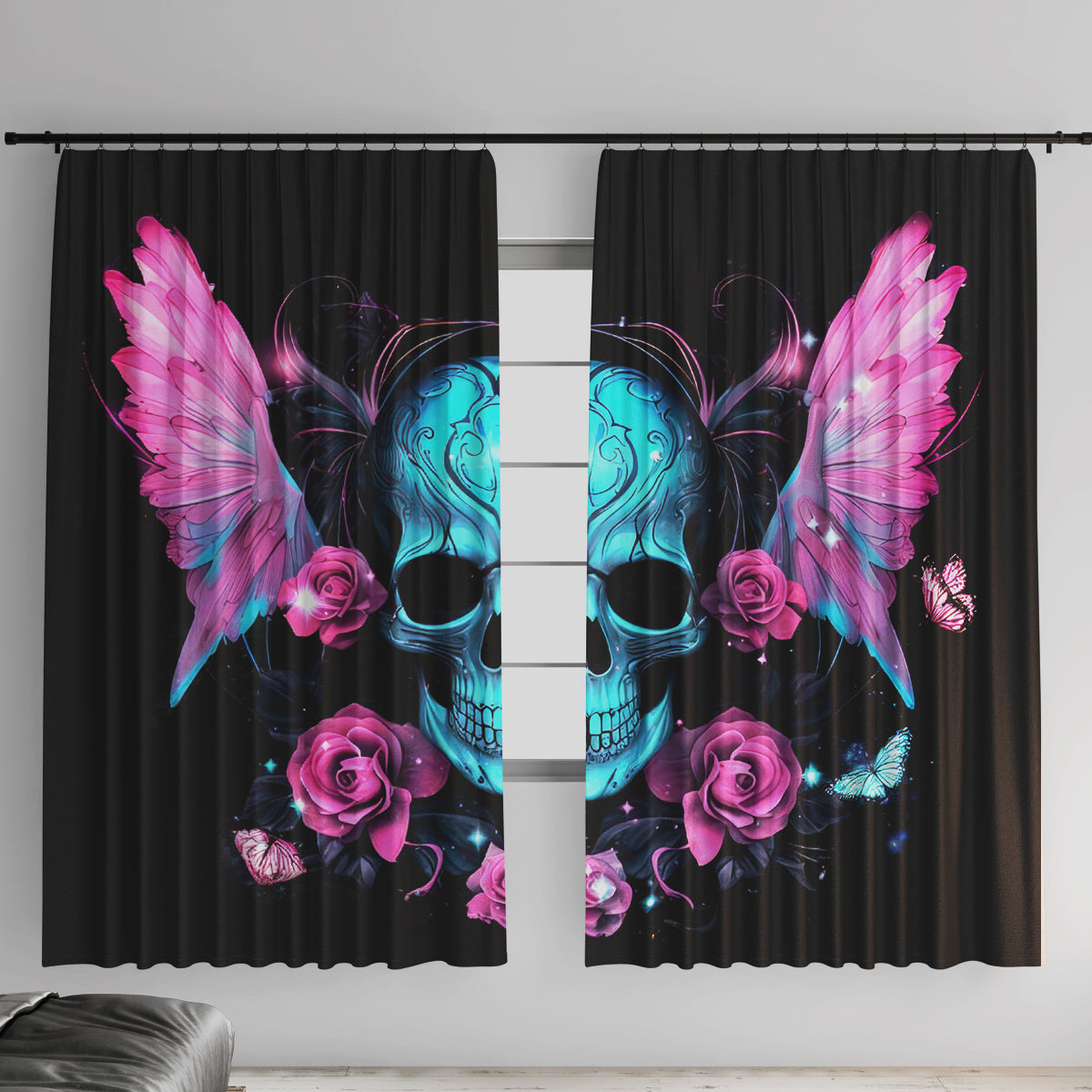 Fairy Skull Window Curtain The Good Girl In Me Got Tired Of The Bullshit