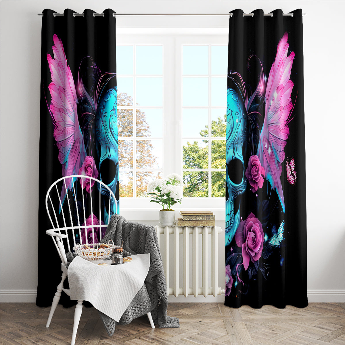 Fairy Skull Window Curtain The Good Girl In Me Got Tired Of The Bullshit