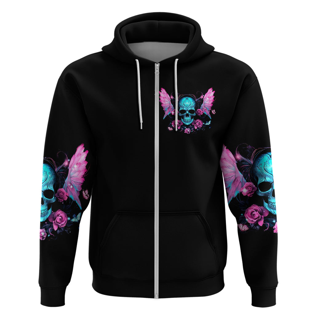 Fairy Skull Zip Hoodie The Good Girl In Me Got Tired Of The Bullshit