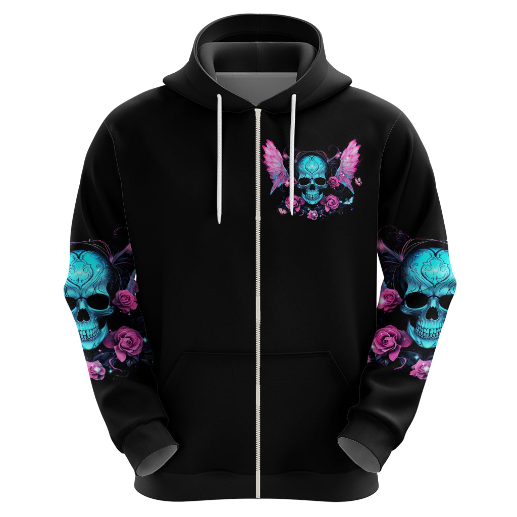 Fairy Skull Zip Hoodie The Good Girl In Me Got Tired Of The Bullshit